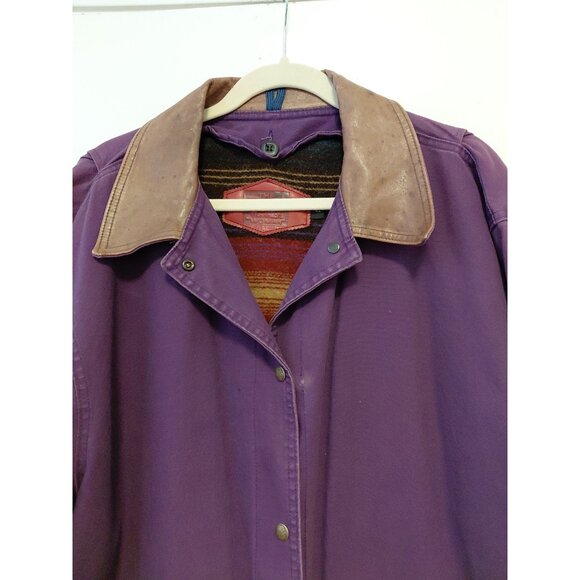 Woolrich Womens Navajo Field Coat Barn Wool Work Chore Ranch Rare XL Vintage - Picture 2 of 15
